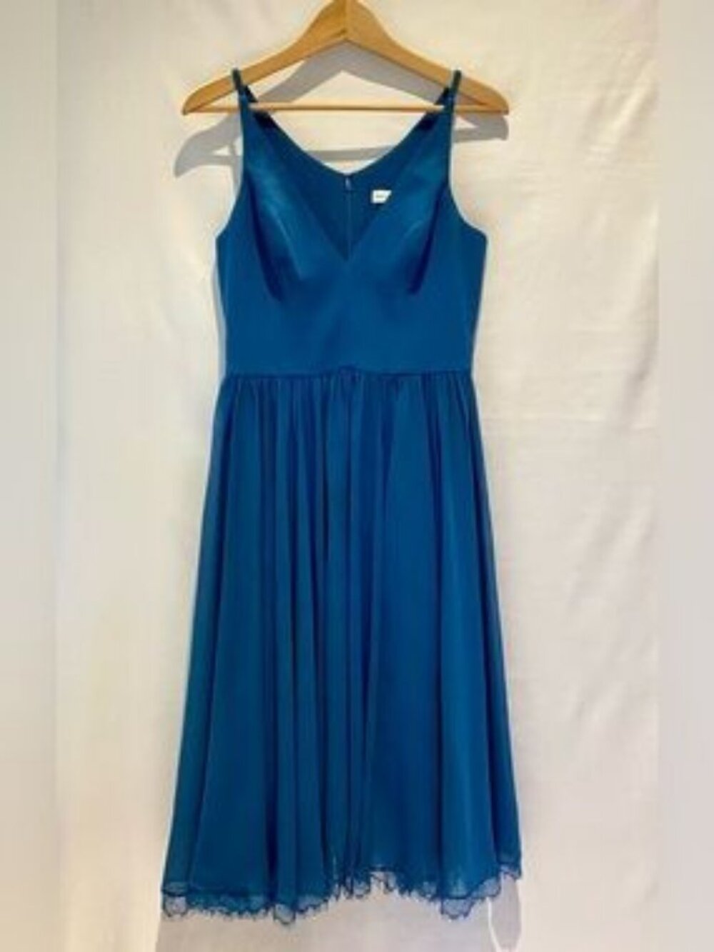 Dress the Population Alicia Fit & Flare Dress in Peacock Blue, size M - Picture 5 of 12